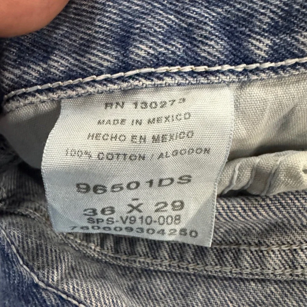 Wrangler Authentic Jeans Mens 36x29 Blue Good Relaxed Fit 96501DS Denim Pants